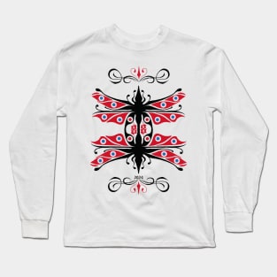 Dragonfly mating,red and black Long Sleeve T-Shirt